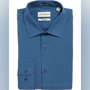 Lucky Brand | Shirts | Lucky Brand Mens Micro Print Performance Dress Shirt  New Size Large | Poshmark